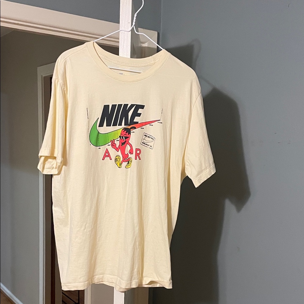 Nike Cream T-Shirt with Colorful Graphic